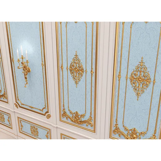 paneling with floral elements - 3